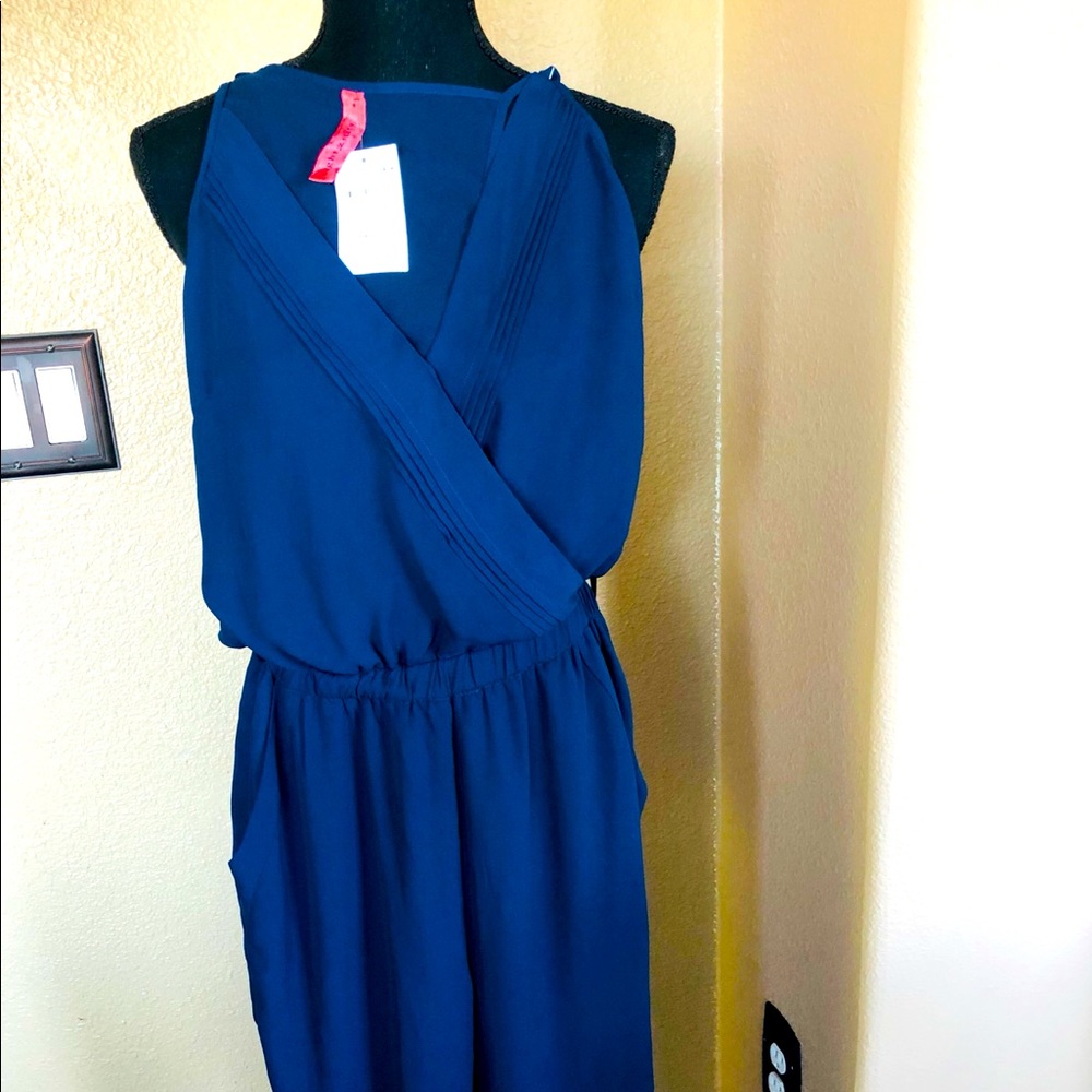 Navy blue jumpsuit overalls size small New